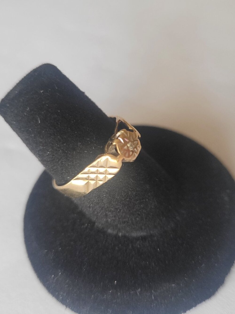 Vintage English Gold Diamond Ring 1985 Birmingham - Picture 5 of 14